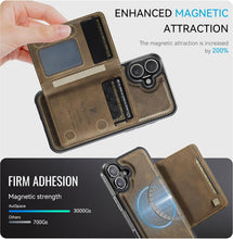 for iPhone 16 Case 2 in 1 Detachable Soft Leather Wallet Built-in Cash Slot and 1 Photo Frame Strong Magnetic Card Holder RFID Blocking case for iPhone 16