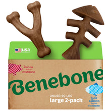 Benebone Large 4-Pack Dog Toys for Aggressive Chewers – Durable Dog Bones, Made in USA – Dog Toys for Large Dogs Under 90 lbs