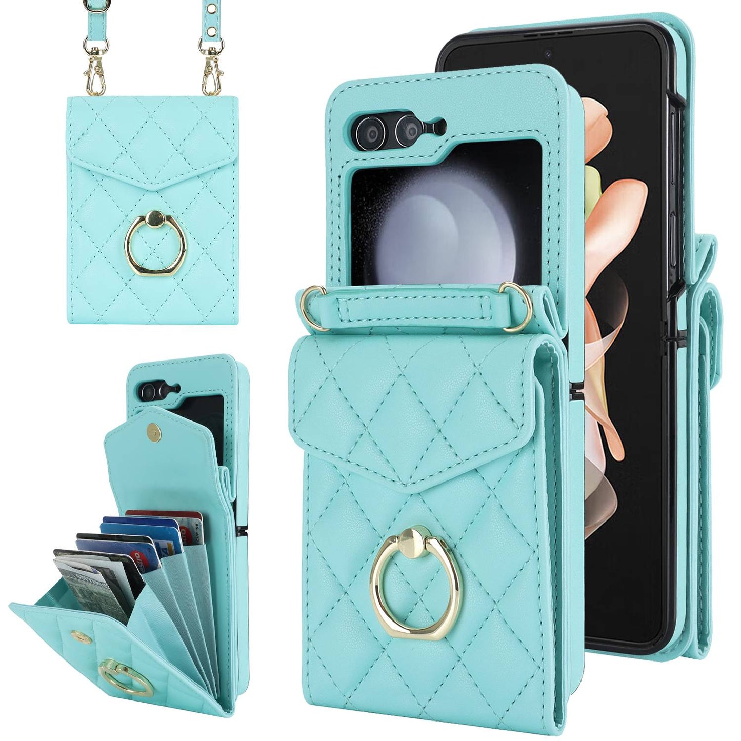 Z Flip 5 Ring Wallet Case For Samsung Galaxy Z Flip 5