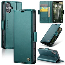for iPhone 17 Pro Max Wallet Case, RFID Blocking with Kickstand 3 Credit Card Slot and Cash Slot Magnetic Closure Wireless Charging Slim PU Leather Protective Cover - Brown