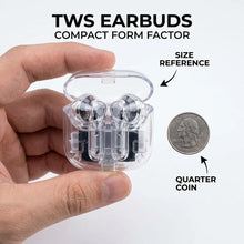 Transparent TWS Earbuds - Size reference with hand
