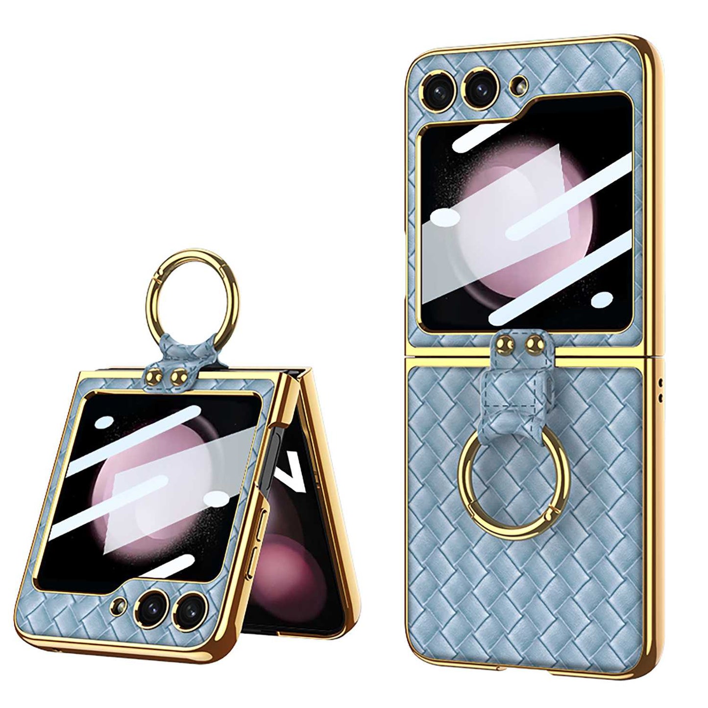 Z Flip 5 Ring Plaid Case