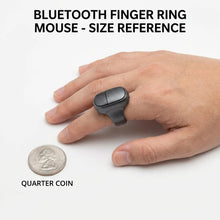 Bluetooth Finger Ring Mouse - Size reference on hand