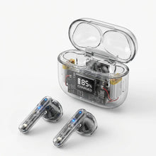 Transparent Crystal TWS Earbuds - White background hero shot
