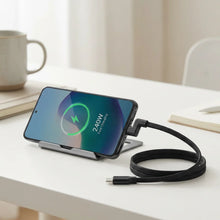 2-in-1 Charging Cable with Built-In Phone Stand | 240W Fast Charge USB-C to USB-C, 4.9FT
