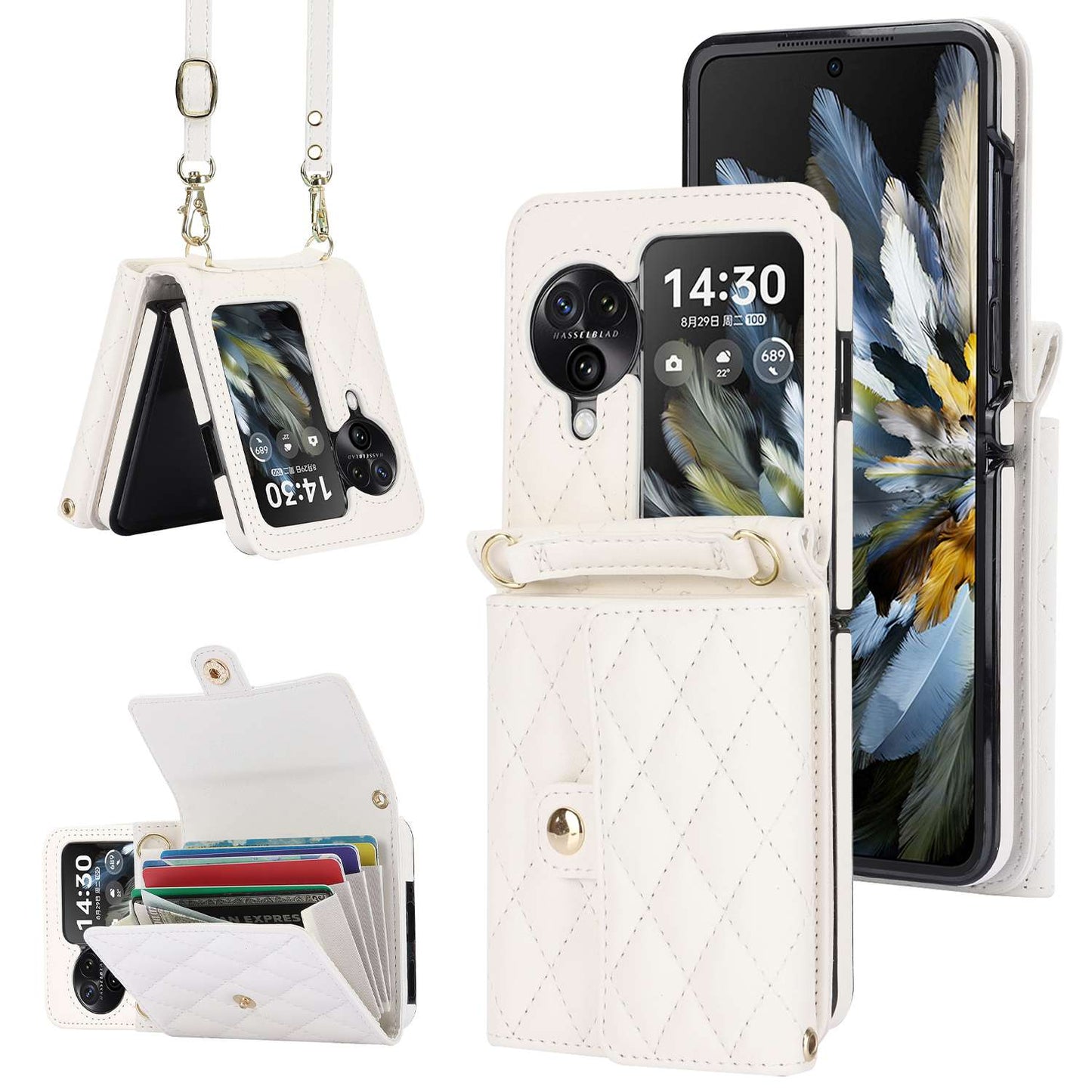 Flip Case for OPPO Find N3 with 4 Card Slots