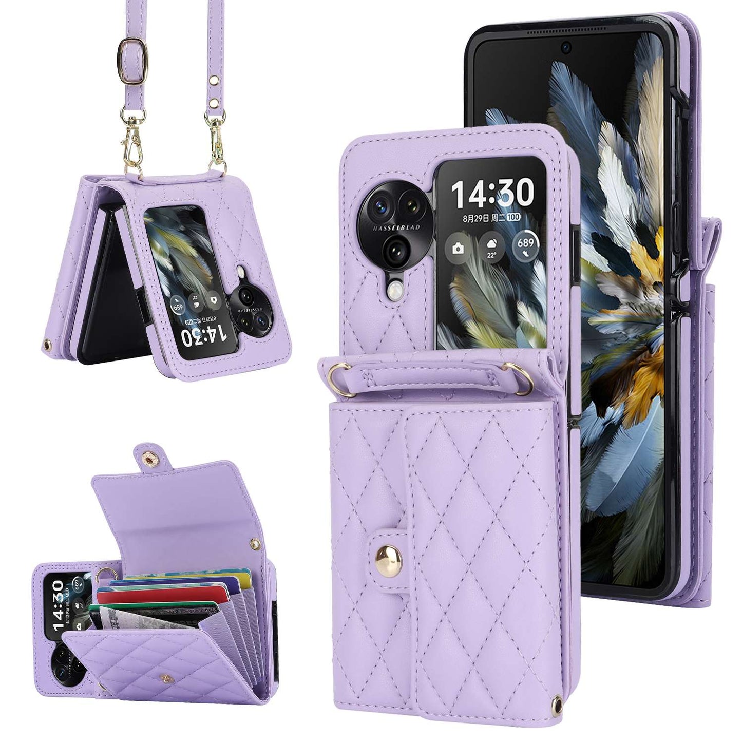 Flip Case for OPPO Find N3 with 4 Card Slots