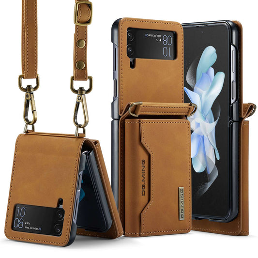 Z Flip 4/3 Case with Card Slots & Strap