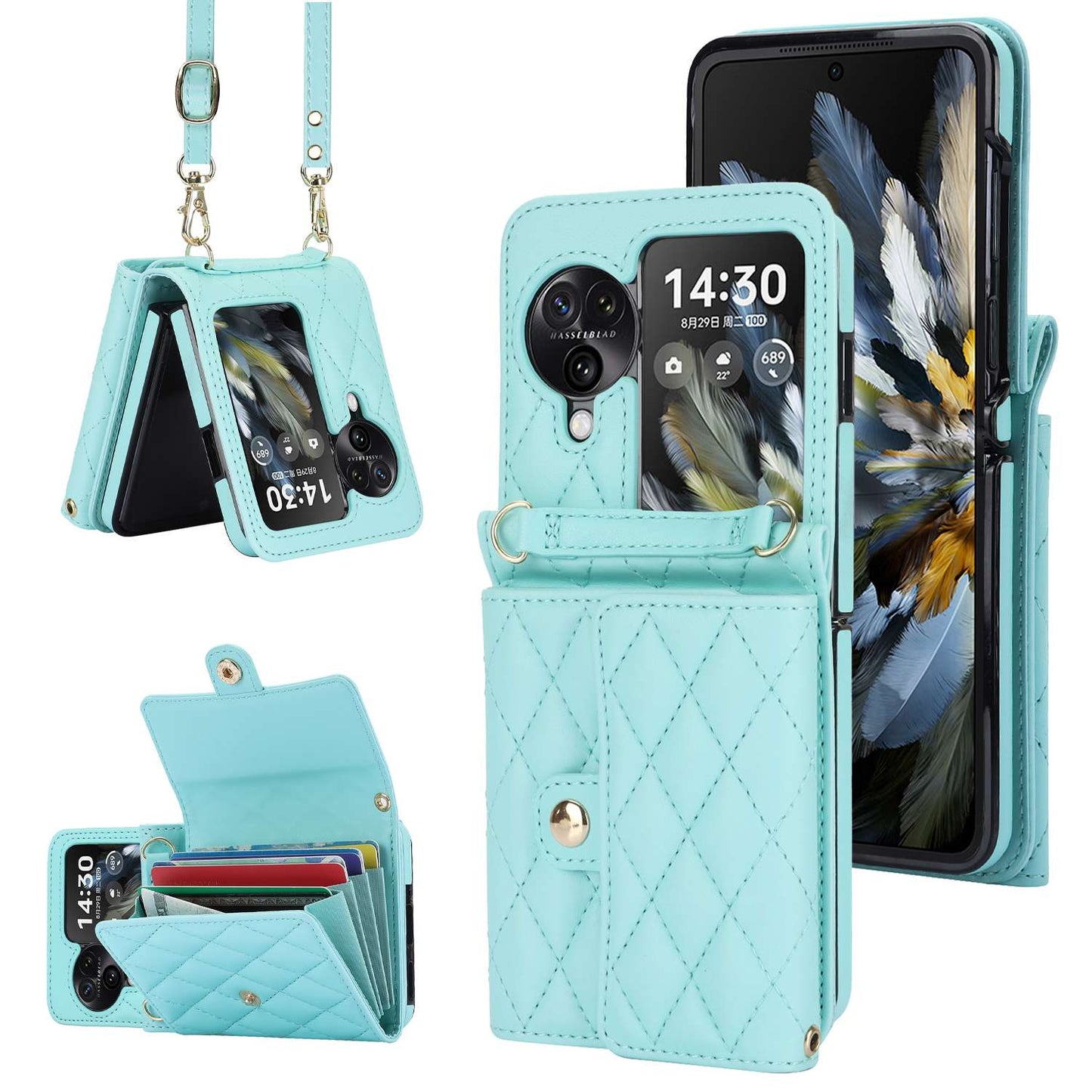 Flip Case for OPPO Find N3 with 4 Card Slots