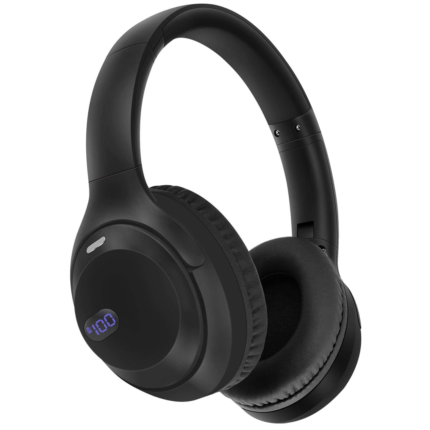 Bluetooth 5.3 Wireless Headphones, LED Display, Over 15 Hrs Music Time