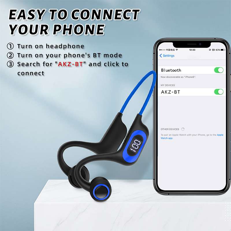 Open Air Wireless Earphones Over 20 Hours Music and Calling Time, Battery Display, Bluetooth 5.3