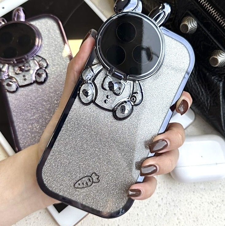 Cute Rabbit Stand Phone Case for iphone 14 13 12 11