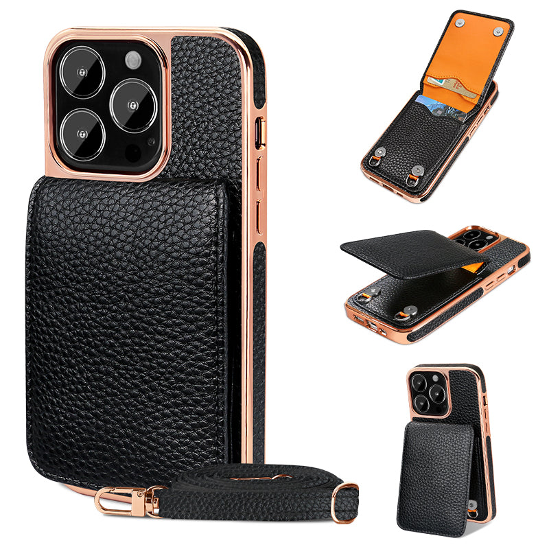 Card Holder iPhone Case, Strap iPhone Case For iPhone 14 & 13 Pro Max