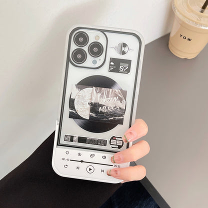 Classic retro vinyl record invisible stand phone case for iphone 14 13 12 11