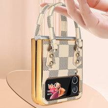 Galaxy Z Flip 4 Case with Elegant Ribbon Scarf and PU Protector