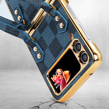 Galaxy Z Flip 4 Case with Elegant Ribbon Scarf and PU Protector
