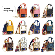 Galaxy Z Flip 4 Case with Elegant Ribbon Scarf and PU Protector