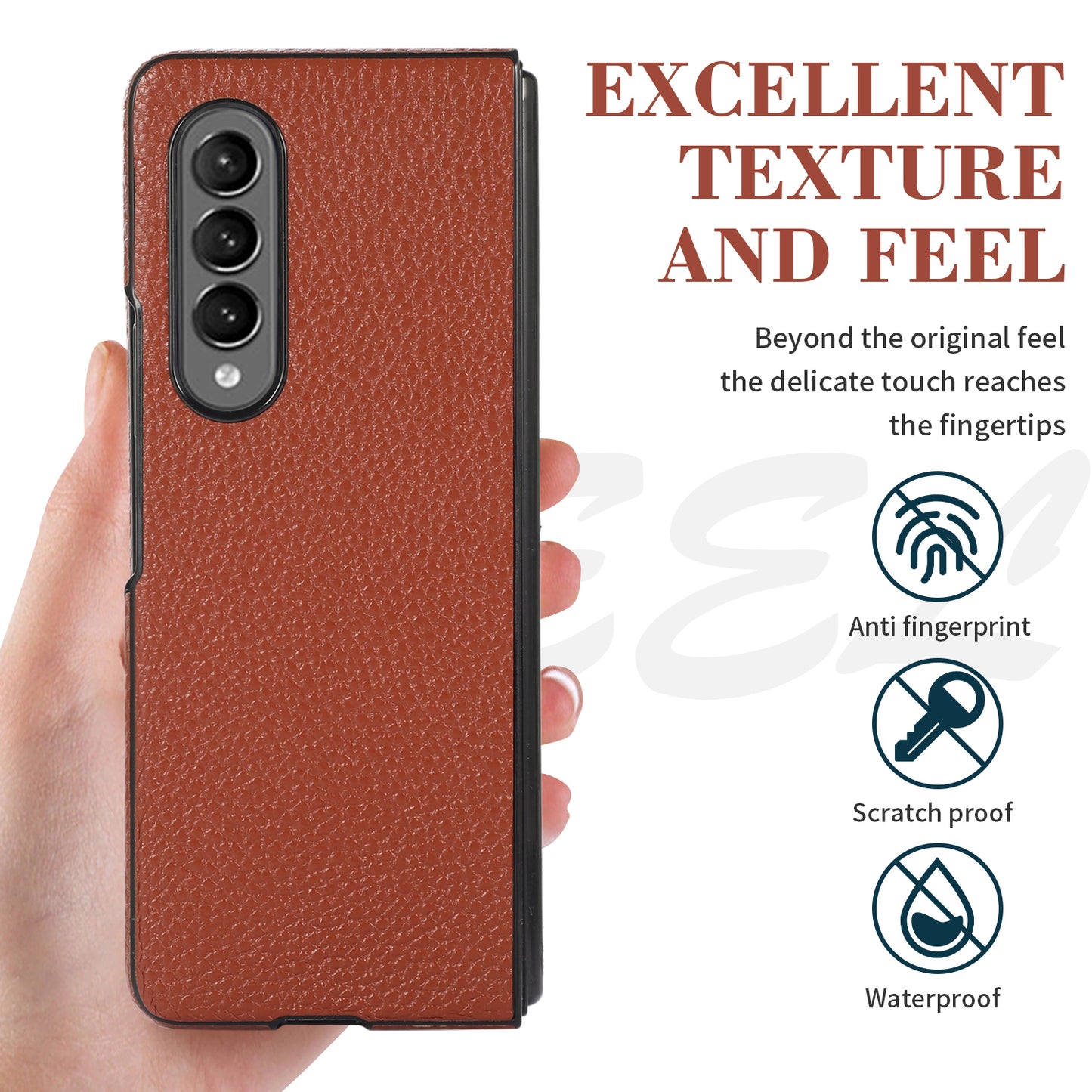 Leather Fold Phone Case, for Samsung Galaxy Z Fold 4/3