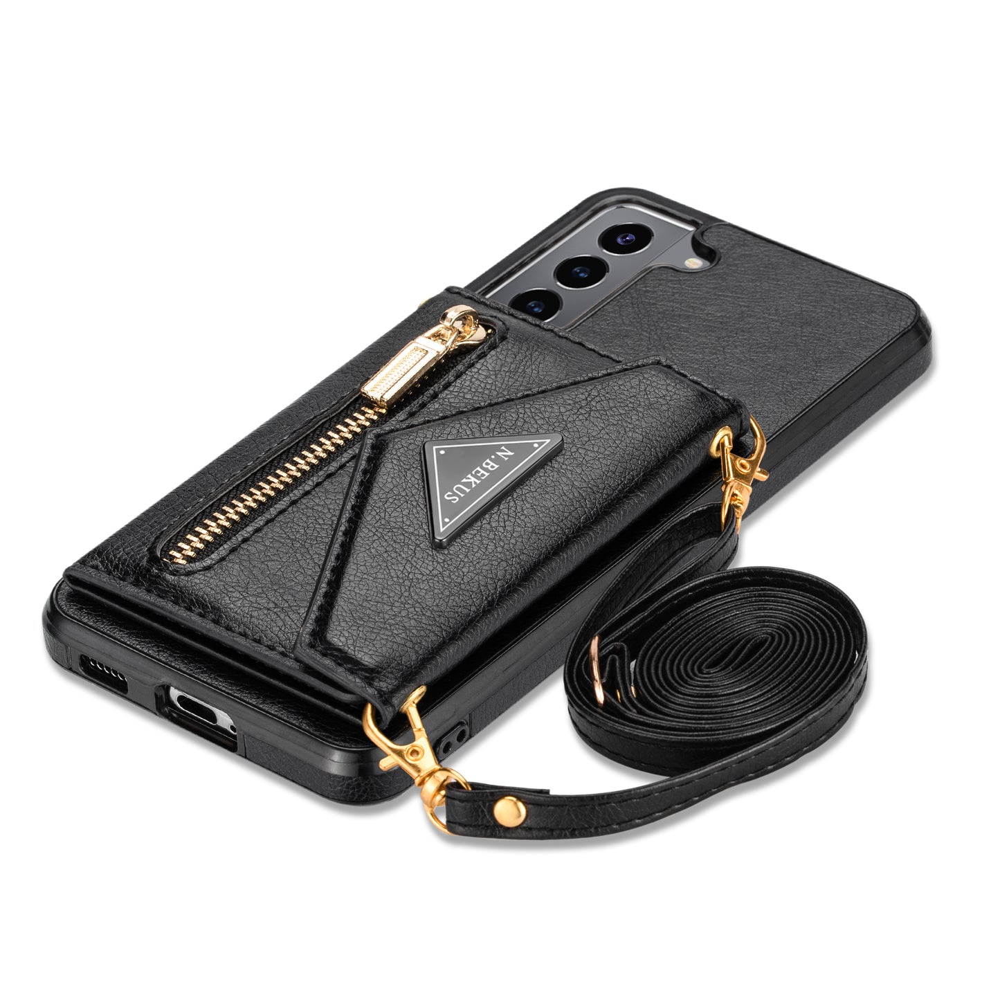 Phone Case with Zipper Wallet, for Samsung Galaxy S23 S22 S21 S20