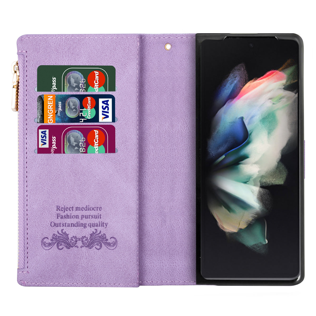 Fold Phone Case with Line Style, for Samsung Galaxy Z Fold 4/3