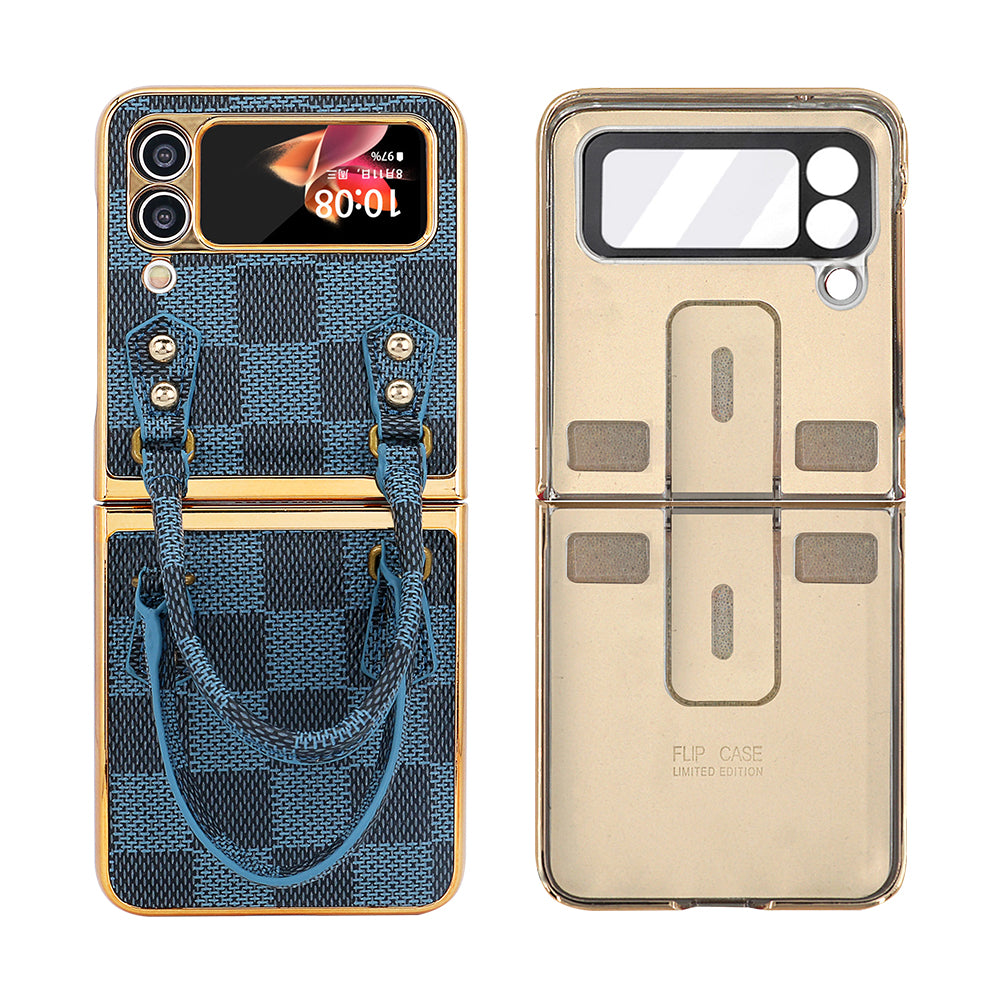 Galaxy Z Flip 4 Case with Elegant Ribbon Scarf and PU Protector