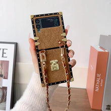 Luxury Flip Case with a chain, for Samsung Galaxy Z Flip 4 & 3