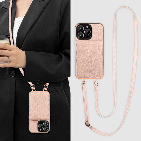 Card Holder iPhone Case, Strap iPhone Case For iPhone 14 & 13 Pro Max