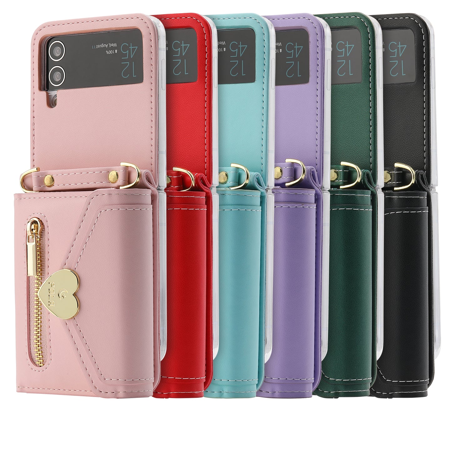 Cute Wallet Phone Case For Samsung Galaxy Z Flip 4 & Flip 3