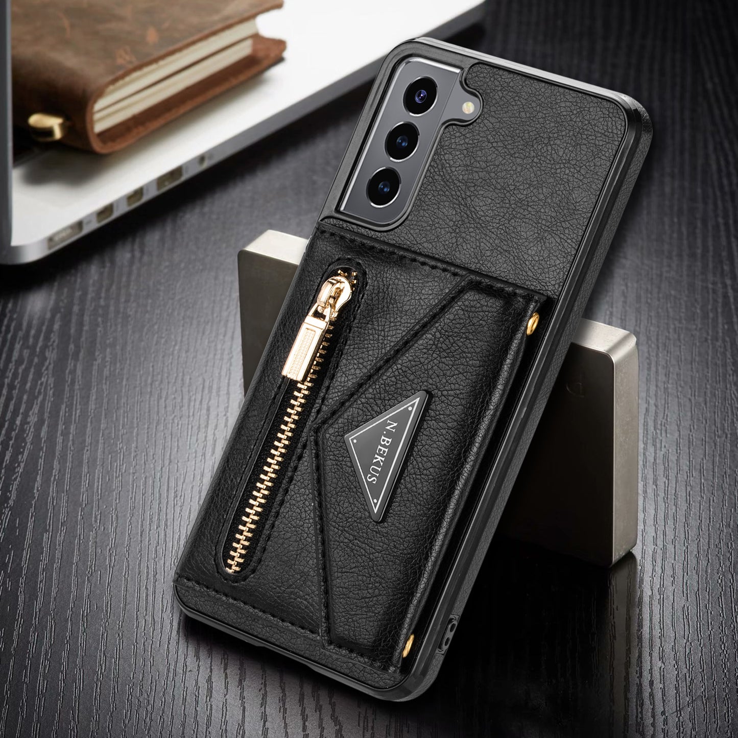 Phone Case with Zipper Wallet, for Samsung Galaxy S23 S22 S21 S20