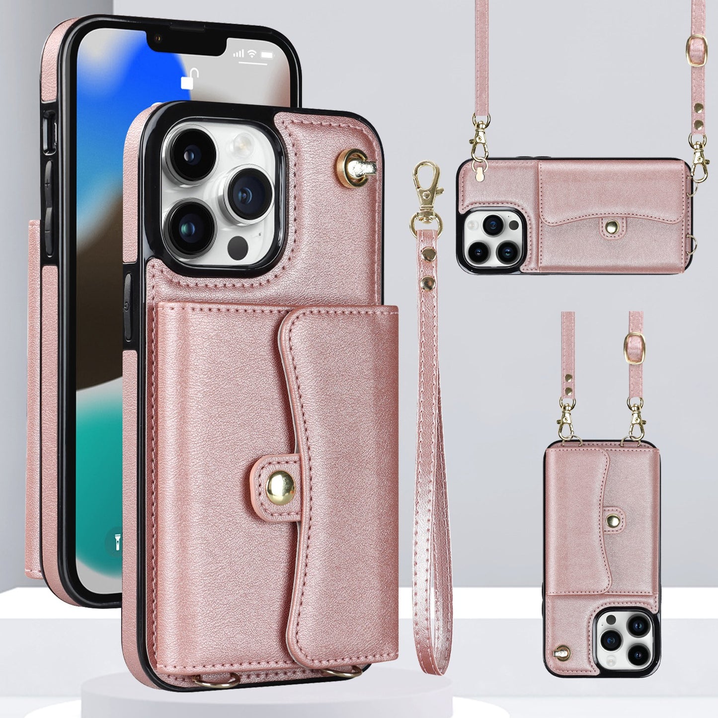 Multi-functional wallet stand phone case for iphone 14 13 12 11