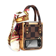 Galaxy Z Flip 4 Case with Elegant Ribbon Scarf and PU Protector
