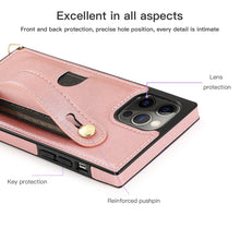Card Holder iPhone Case with Wist Strap, iPhone 14 13 12 11