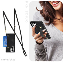 Card Holder Samsung Phone Case with Wist Strap