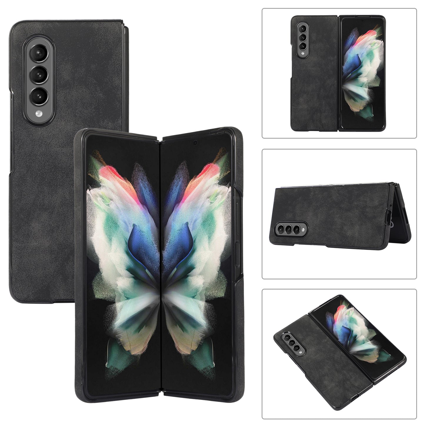 Retro Leather Fold Phone Case, for Samsung Galaxy Z Fold 4/3