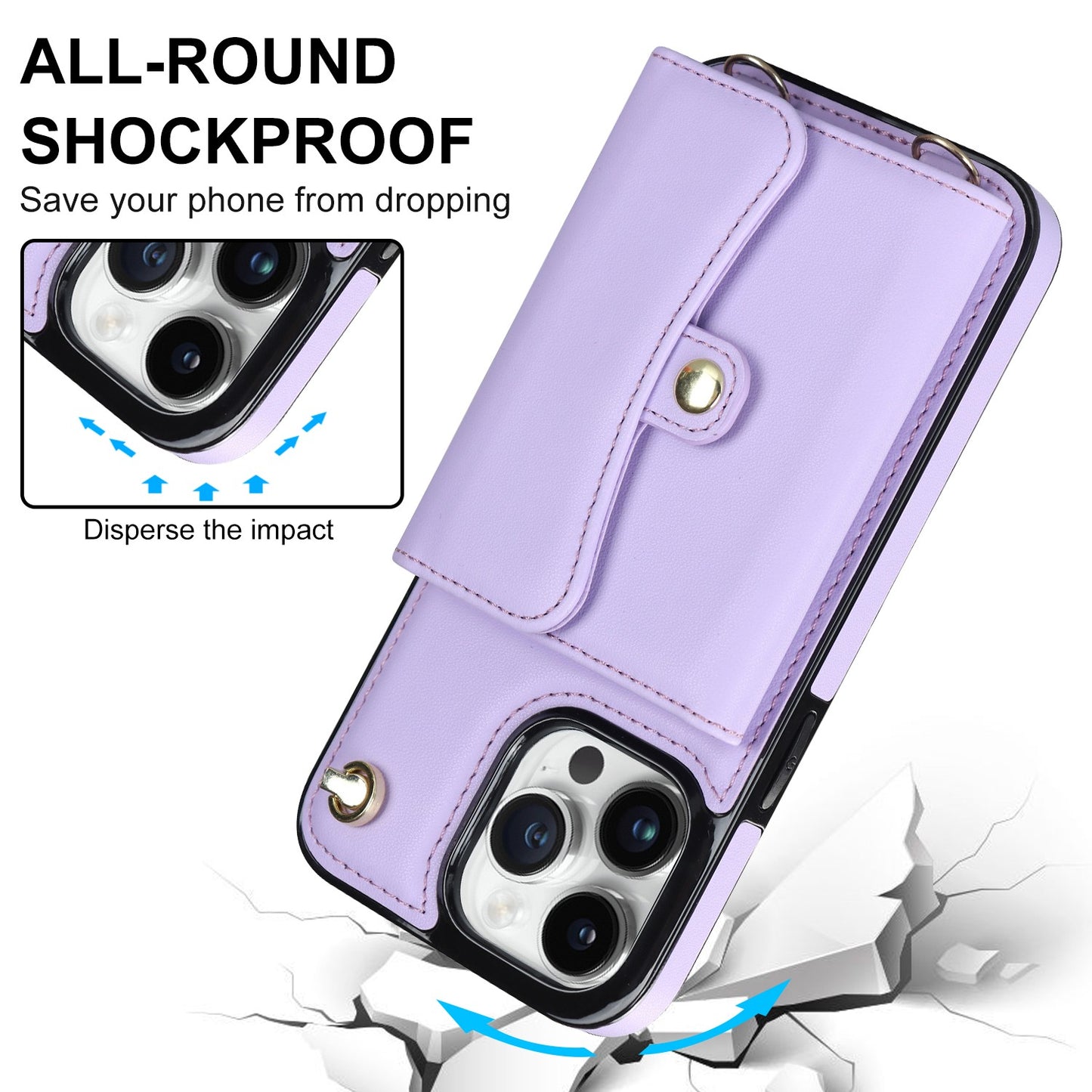 Multi-functional wallet stand phone case for iphone 14 13 12 11