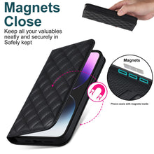 Fashion Diamond Grid Card Holder Phone Case for iphone 14 13 12 11