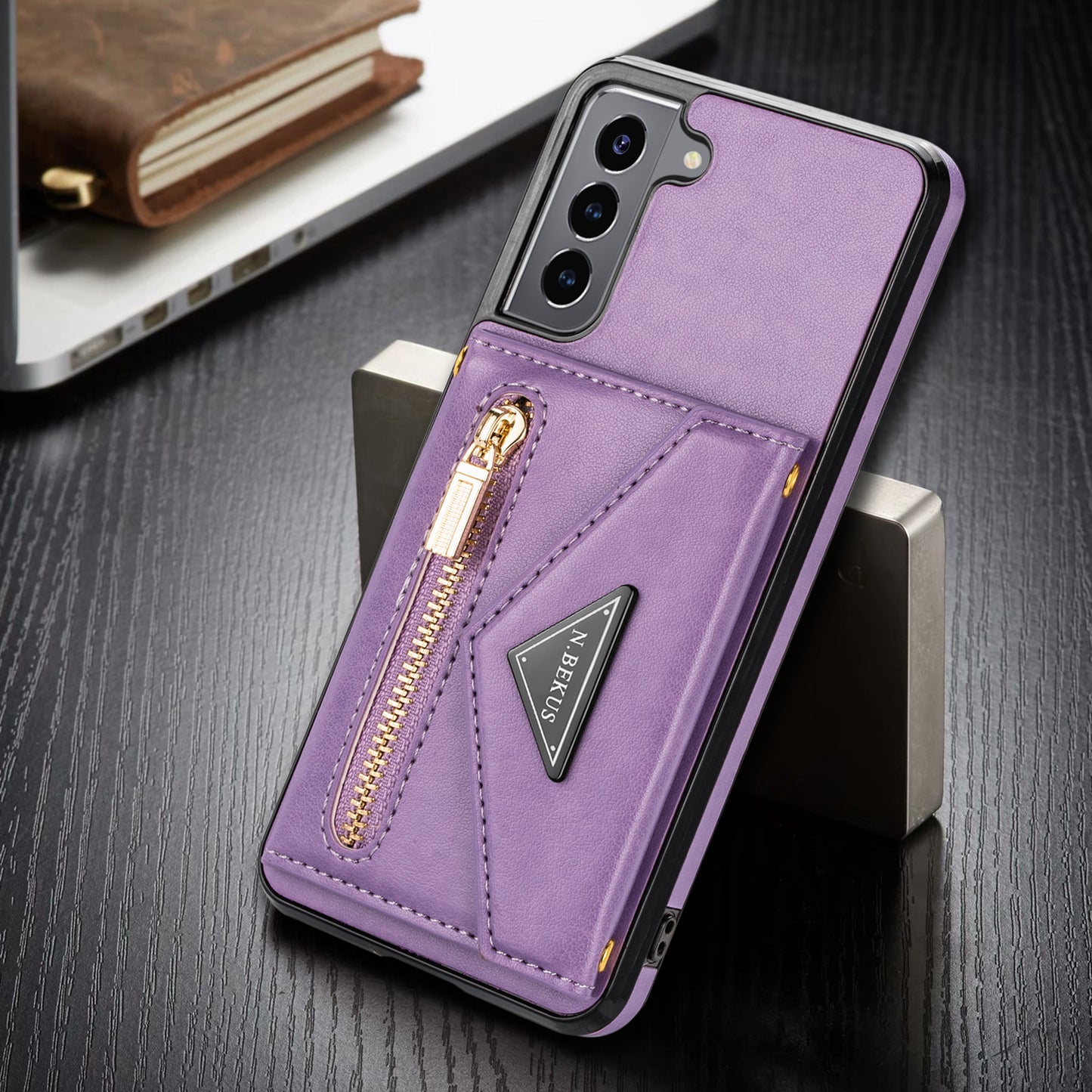 Phone Case with Zipper Wallet, for Samsung Galaxy S23 S22 S21 S20