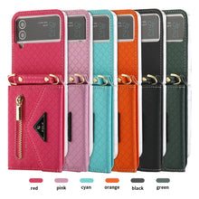 Wallet Flip Case with Crossbody Strap, for Samsung Galaxy Z Flip 4 & 3