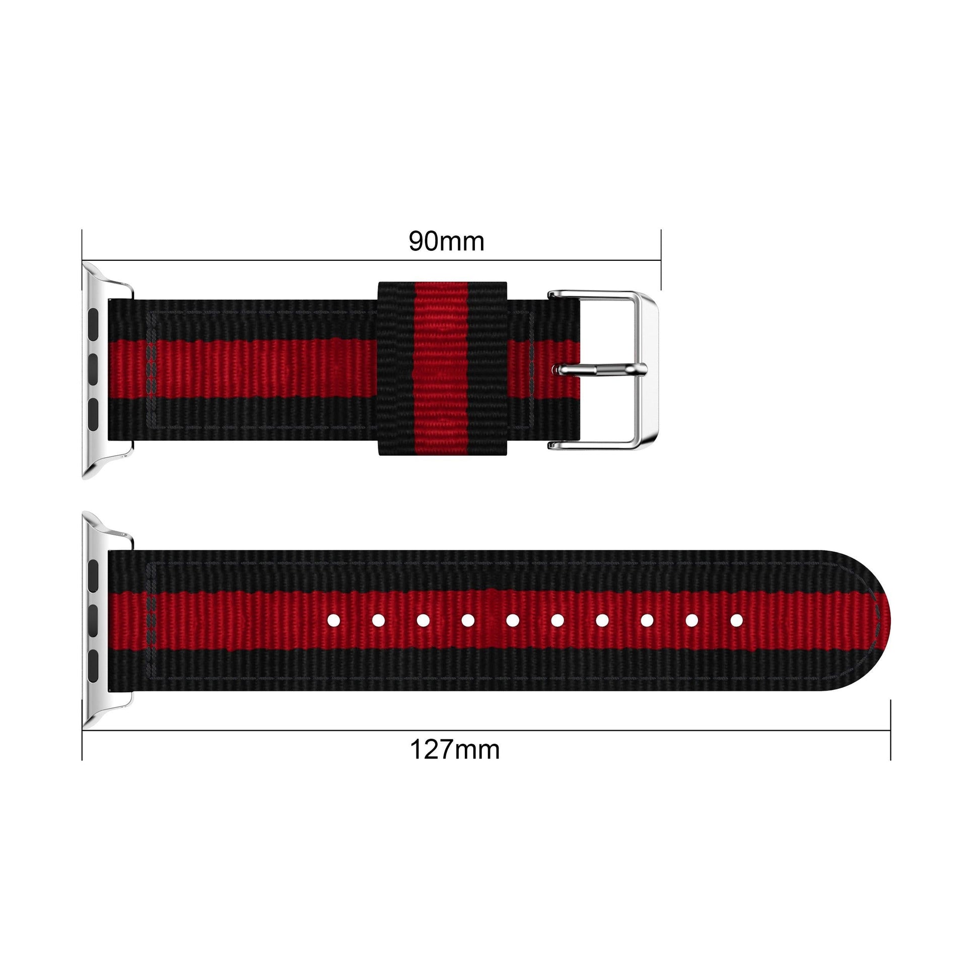 Adjustable Apple watch band, nylon strap for apple watch Series SE 7/6/5/4/3/2/1 - EbayCase