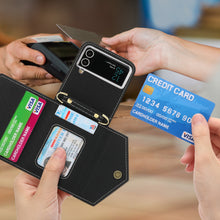 Wallet Flip Case with Crossbody Strap, for Samsung Galaxy Z Flip 4 & 3