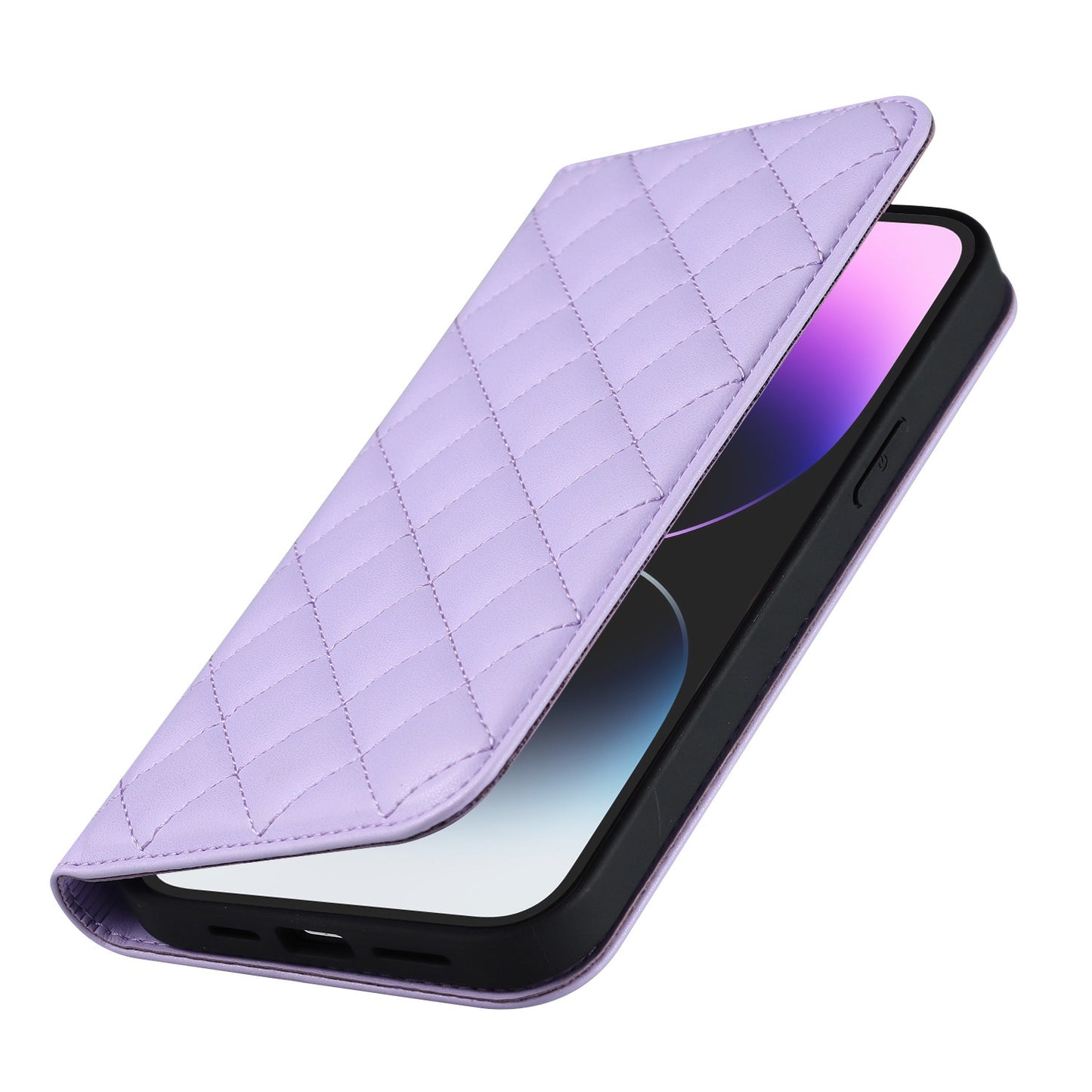 Fashion Diamond Grid Card Holder Phone Case for iphone 14 13 12 11