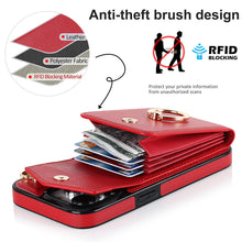 Multi-function Ring Wallet Phone Case with Stand for iphone 14 13 12 11
