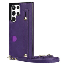 Card Holder Samsung Phone Case with Wist Strap