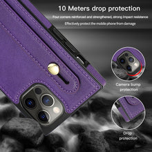 Card Holder iPhone Case with Wist Strap, iPhone 14 13 12 11