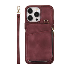 Zipper Wallet iPhone Case with Strap