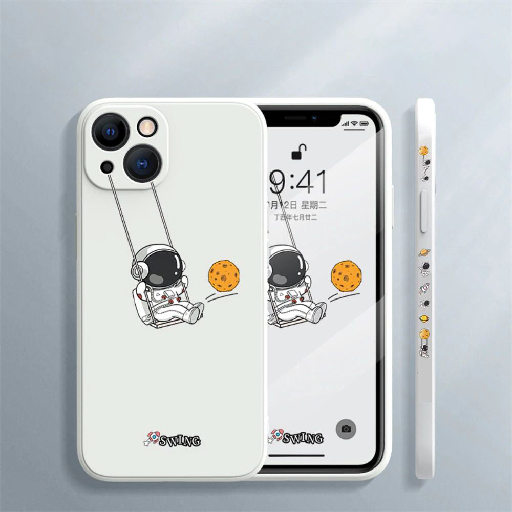 Swing Astronaut iPhone Case, for iphone 14 13 12 11 Pro Max Plus