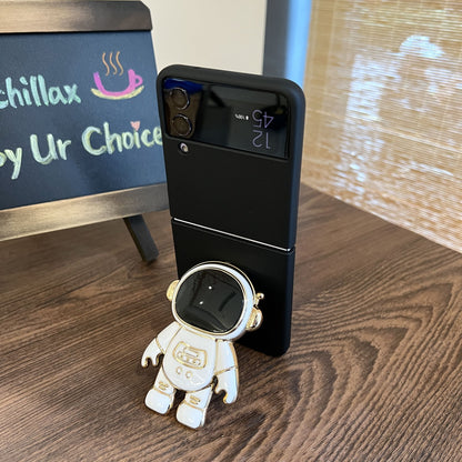 Cute Phone Cases with Astronaut phone stand for Samsung Galaxy Z Flip 4 and Galaxy Z Flip 3.